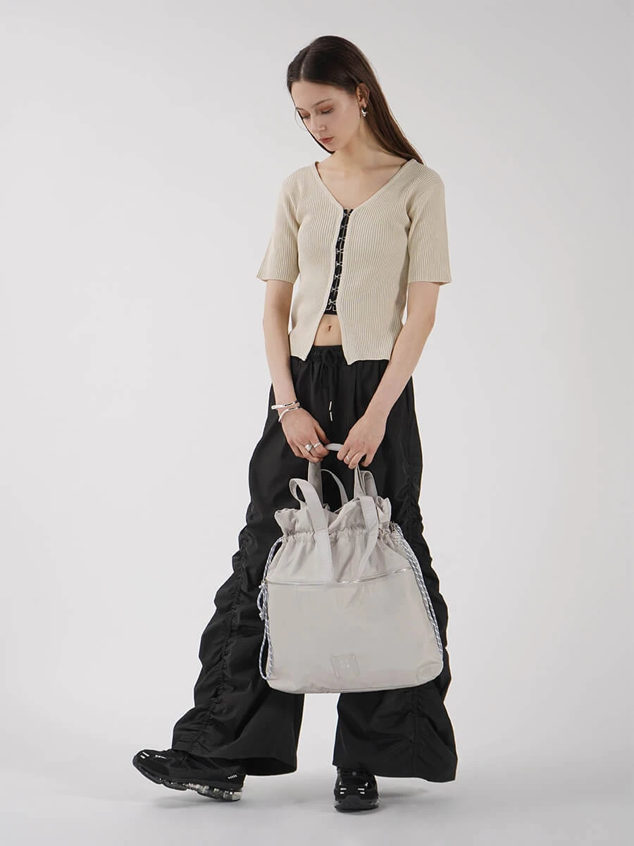 バッグ :ETHR OF DRAWSTRING TOTE BAG LEATHER DRAWSTRING BAG（トートバッグ）｜:ETHROF（イーサオブ