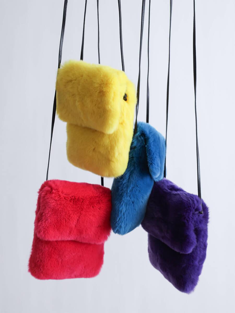 REX RABBIT FUR POUCH
