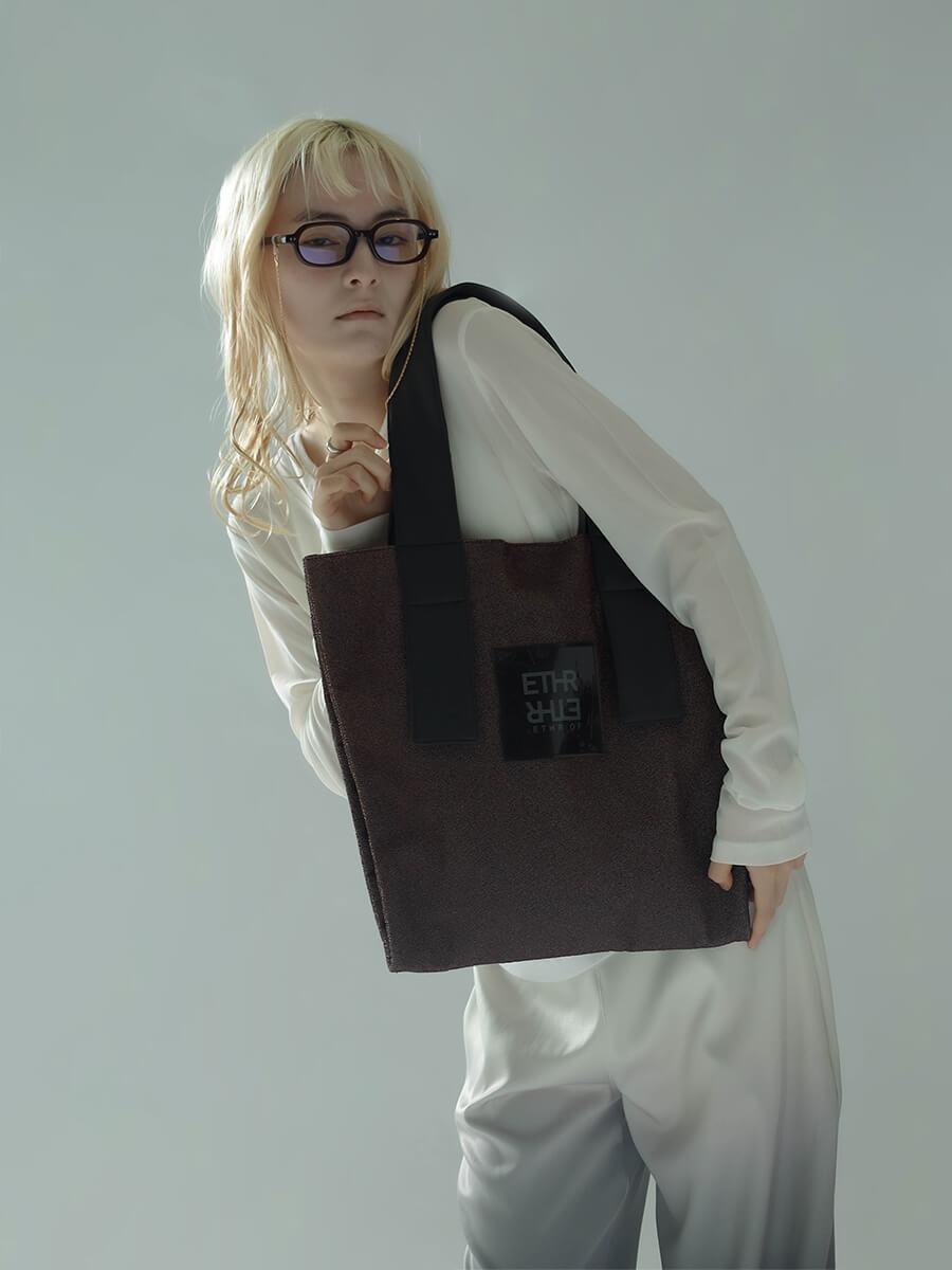 PVC LOGO GLITTER TOTE BAG