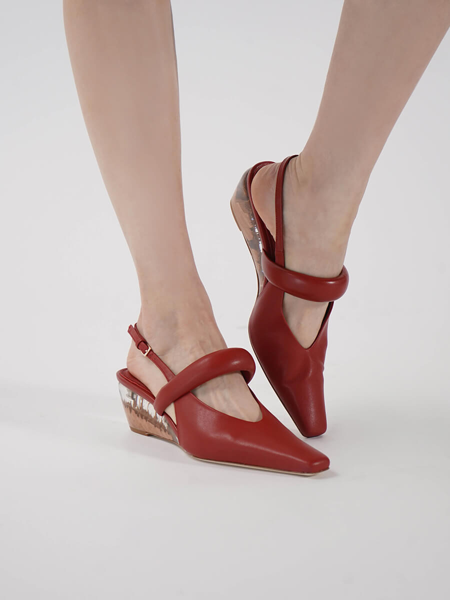 FLORA LEATHER MULES