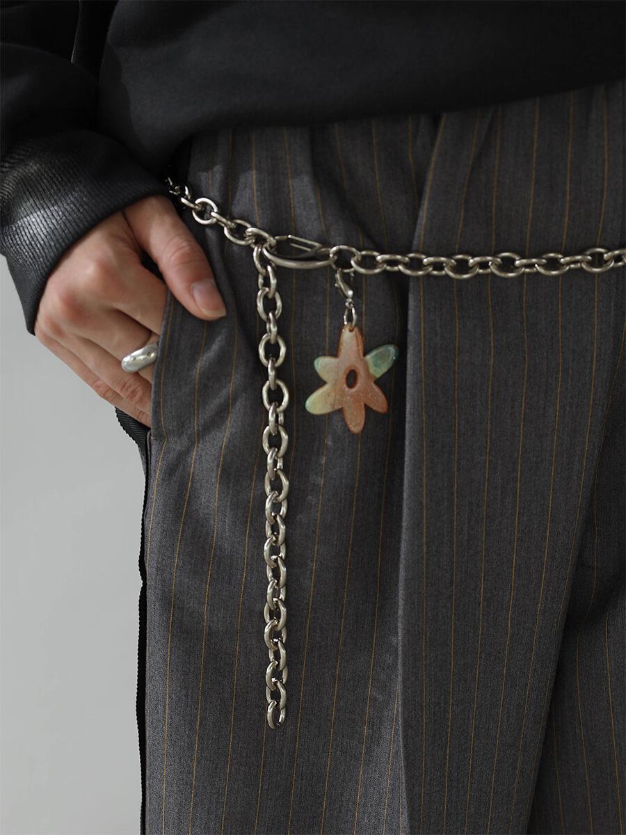 ACRYLIC TAG CHAIN NARROW BELT