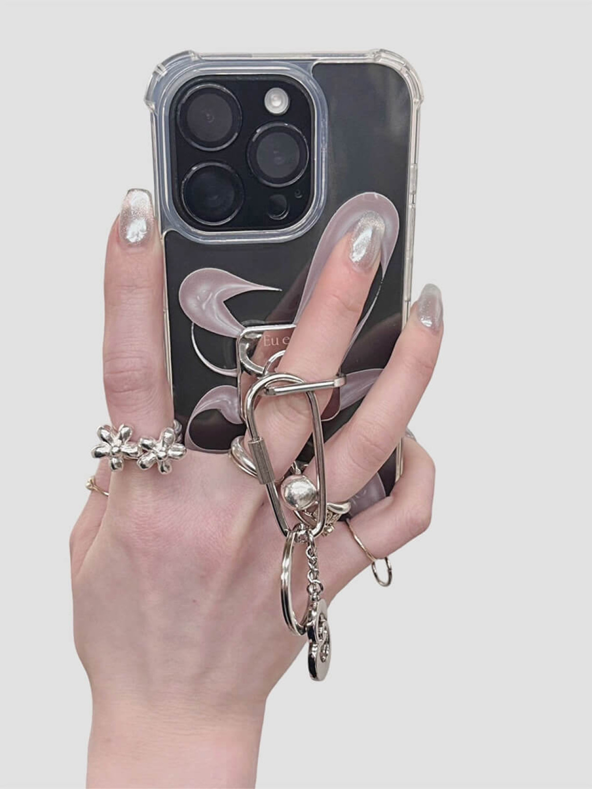 iPhone15対応】iPhone case×smartphone ring charm set - Eu e