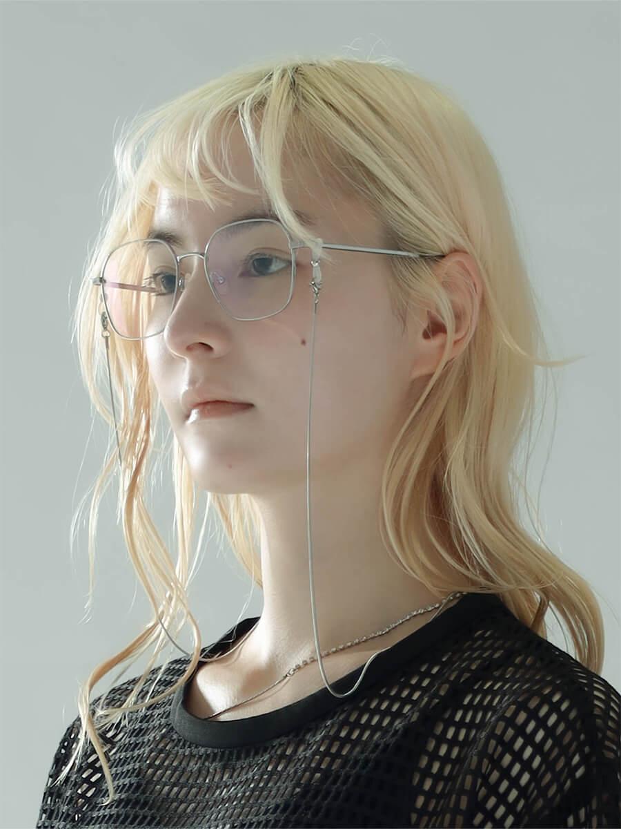【NUEF別注】WELLINGTON METAL FRAME EYEWEAR/GRASS CHAIN SET