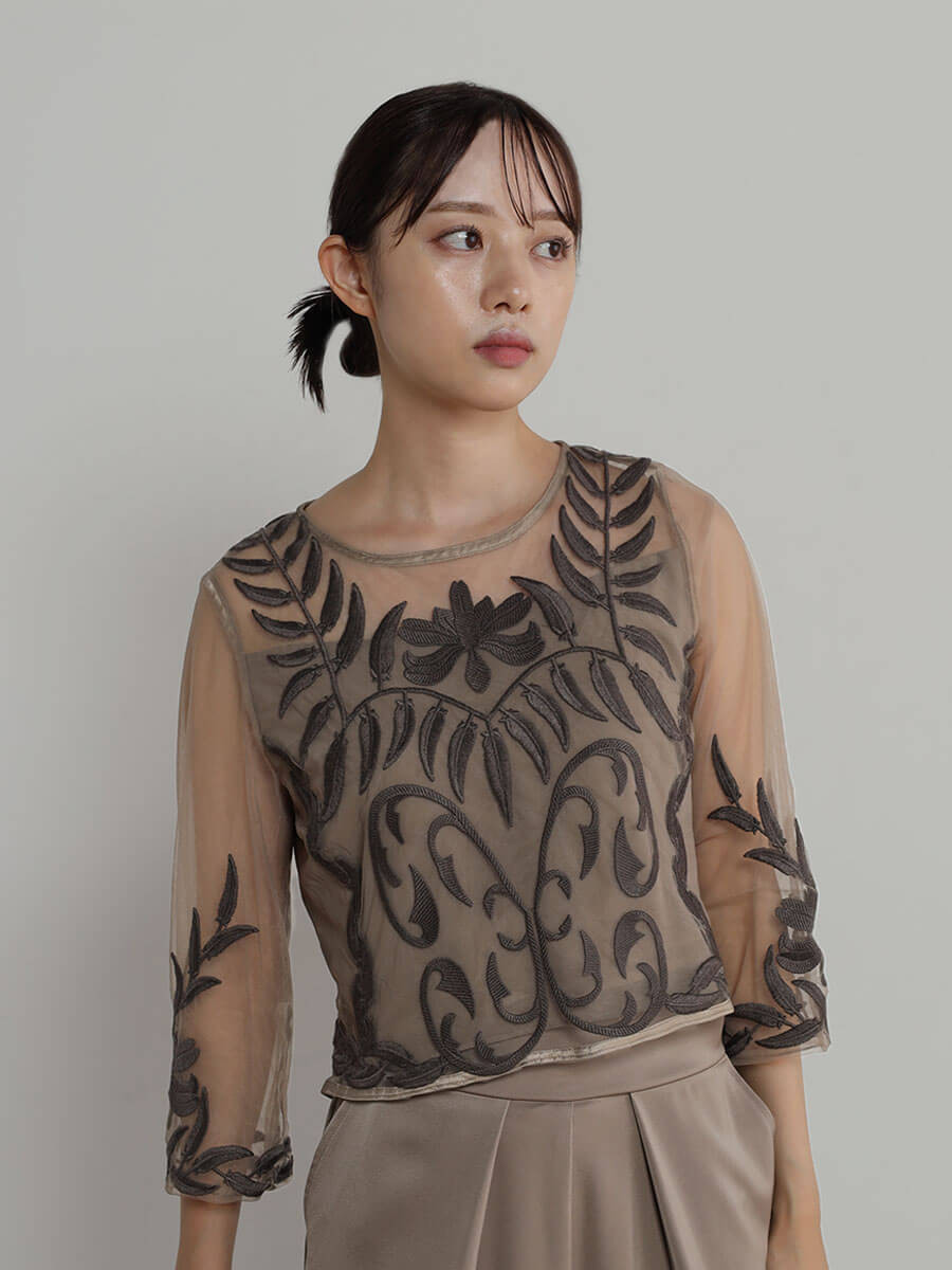 ボタニカル刺繍レースブラウス YAMADAYA STORE ボタニカル刺繍レースブラウス YAMADAYA STORE