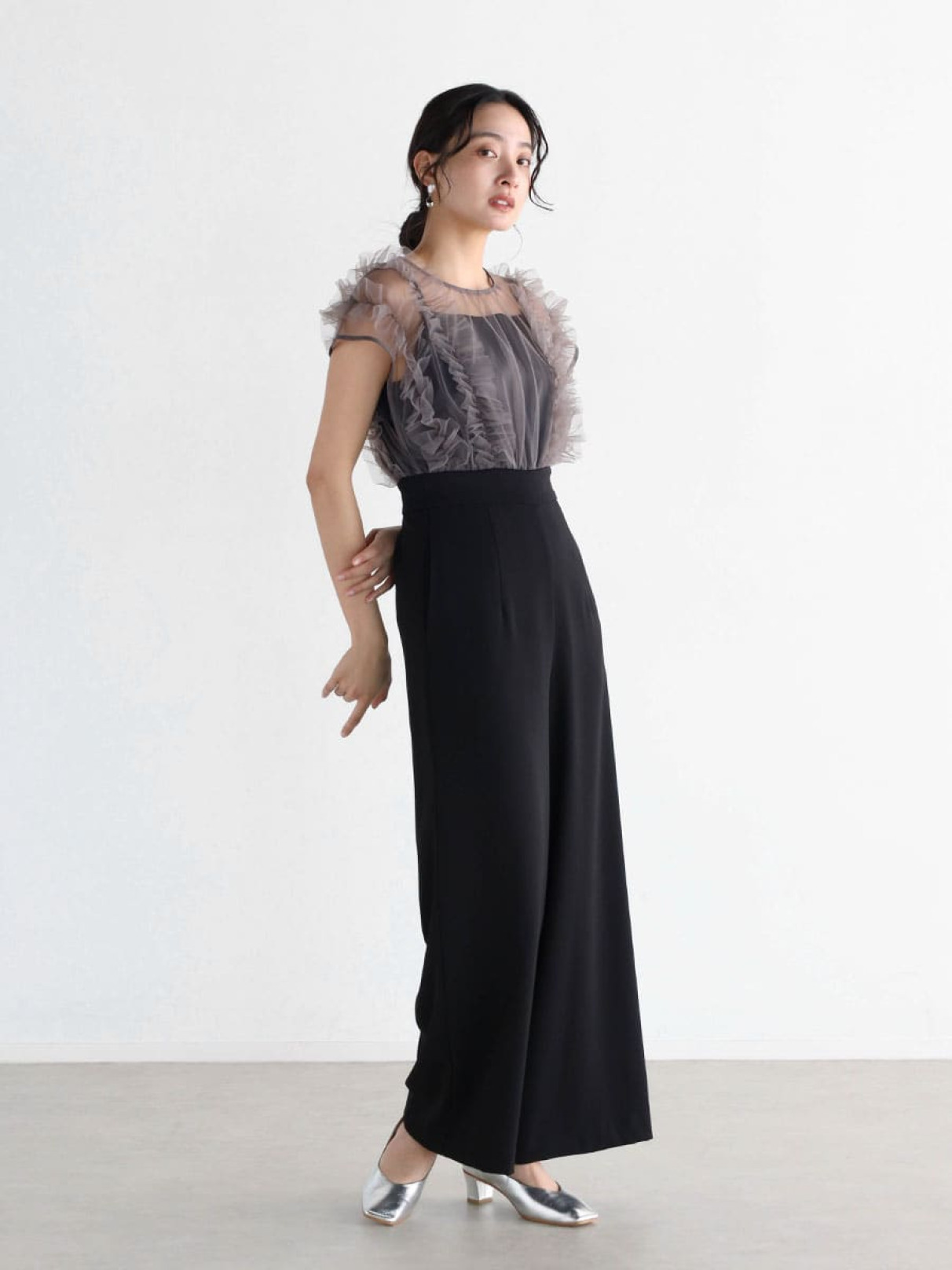 チュールフリルパンツドレス - petirobe - petirobe｜YAMADAYA STORE