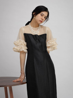 ブラック×オフホワイト　164cm