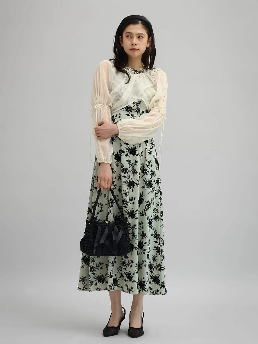 【最終値下げ】ヤマダヤpetirobe フリルボレロレイヤードワンピース　結婚式 フリルボレロレイヤードワンピース(dot) - petirobe - petirobe