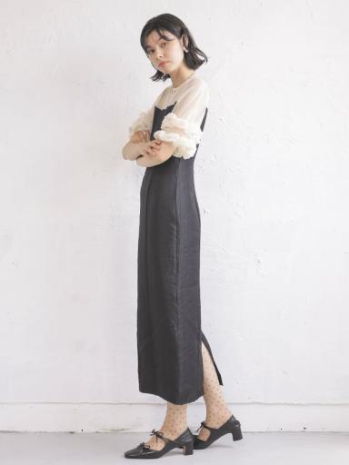 ヤマダヤ　Kaene スコットクラブ ネイビー ロングワンピース　キャミ付き ヤマダヤ Kaene スコットクラブ ネイビー ロングワンピース