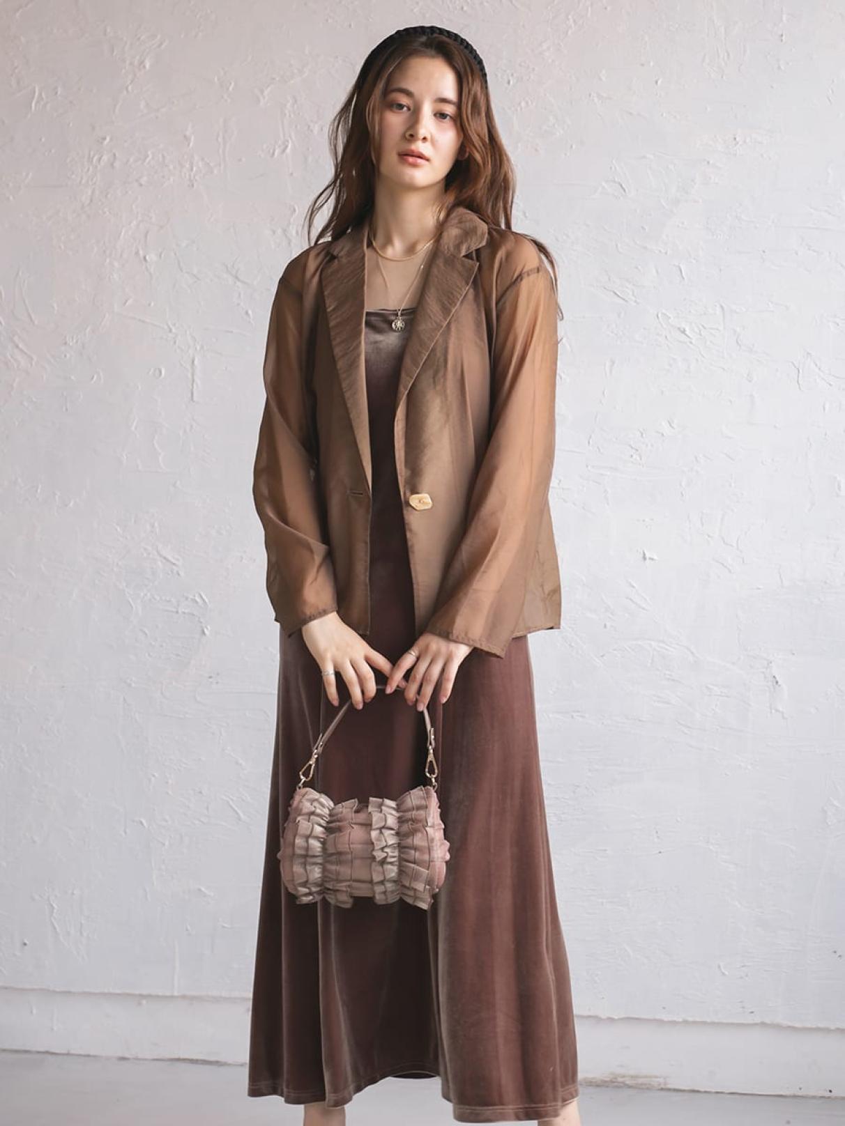 シアージャケット＆ベロアドレスセットアップ - kaene - petirobe