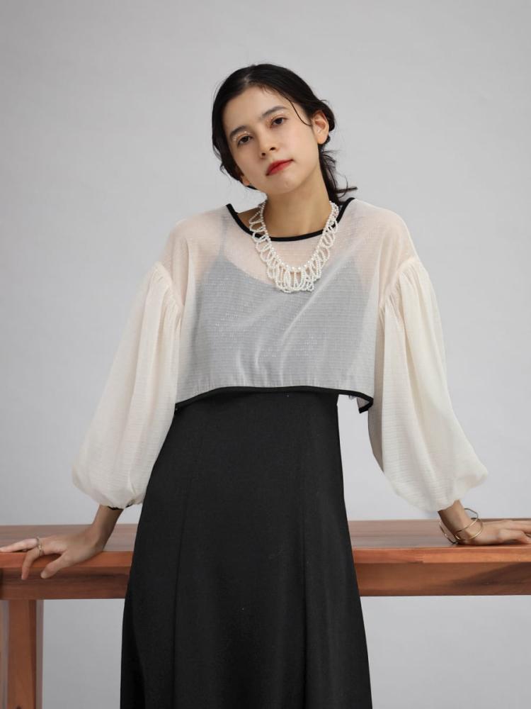 resil シフォンボレロワンピース シフォンボレロレイヤードワンピース - petirobe - petirobe｜YAMADAYA