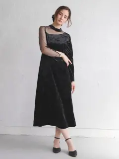 アシメベロアワンピース - petirobe - petirobe｜YAMADAYA STORE