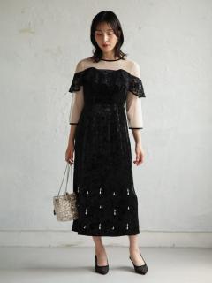 petirobe 黒のパールパーティードレス サイズ:7号 タグ付き petirobe