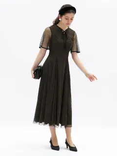 パイピングドットドレス - kaene - petirobe｜YAMADAYA STORE