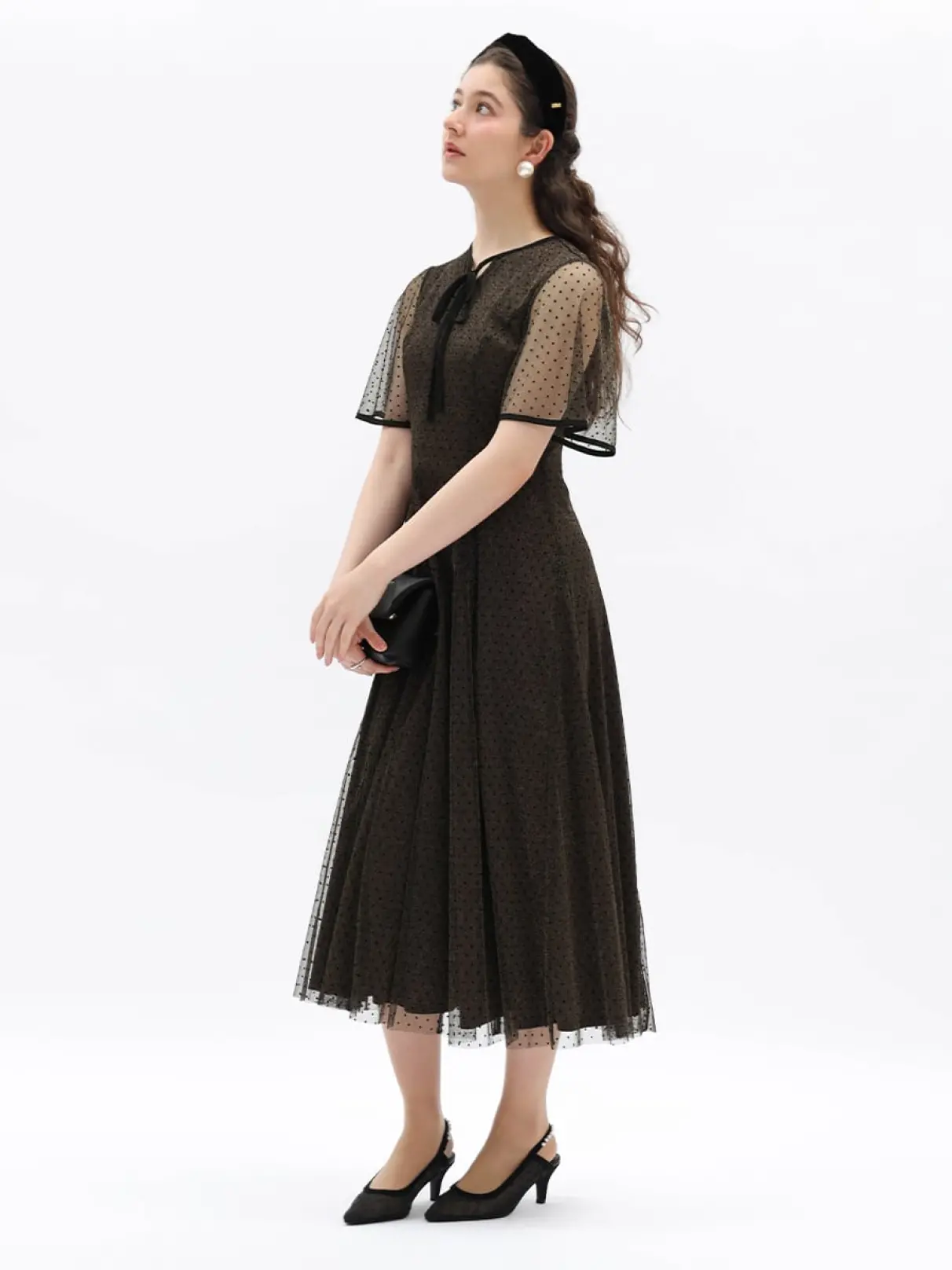 未使用に近い！45R レーヨンドットドレス パイピングドットドレス - kaene - petirobe｜YAMADAYA STORE