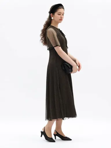 pp closet ♡ パイピングドレス 34 パイピングドットドレス - kaene - petirobe｜YAMADAYA STORE