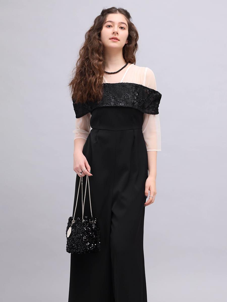 プチローブ（petirobe）/チュールオフショルダーパンツドレス 194500555_21.jpg