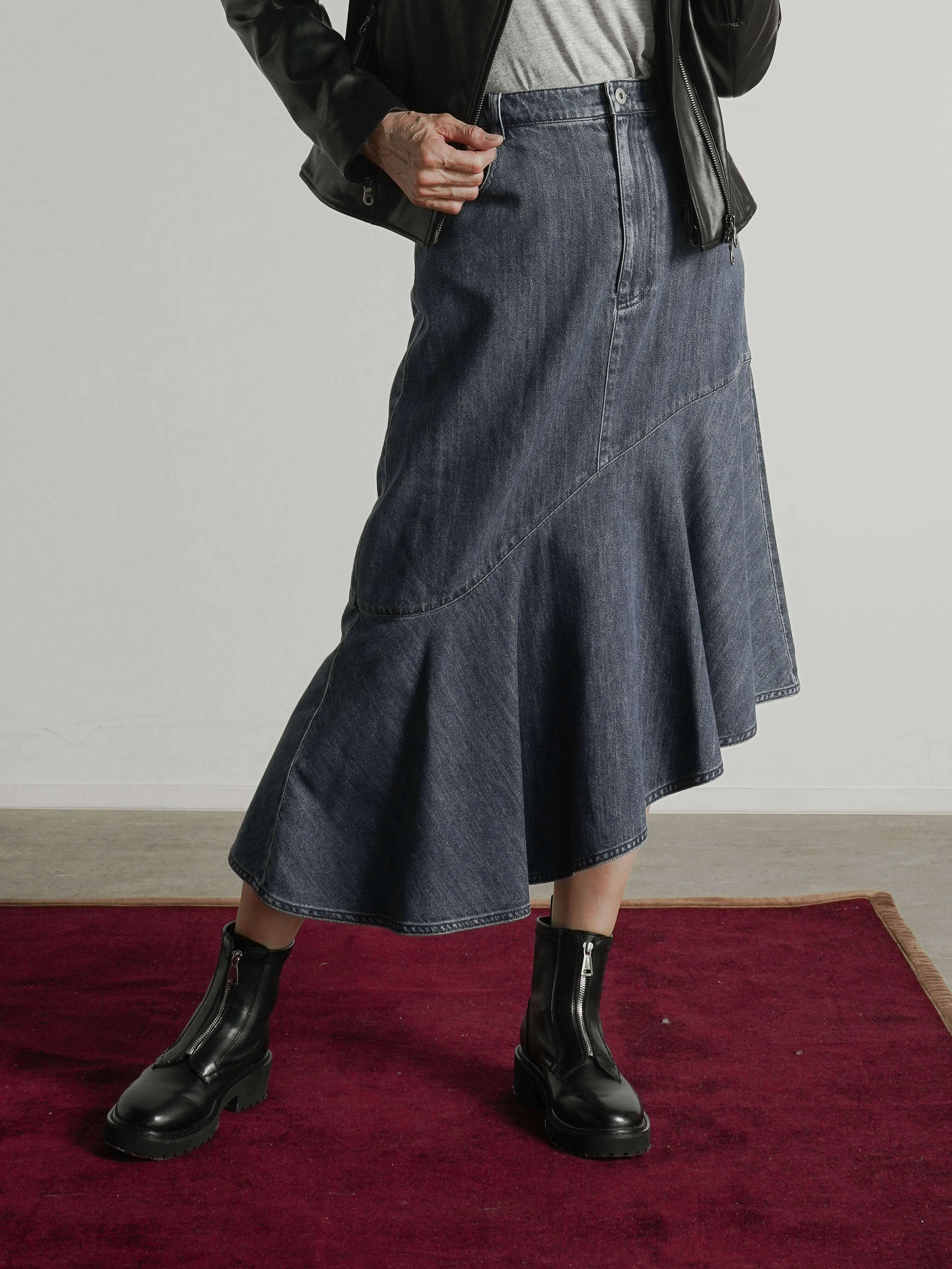 アシンメトリーデニムスカート YAMADAYA STORE アシンメトリーデニムスカート YAMADAYA STORE