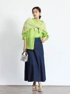 ☆新品、タグ付き☆FENNEL チェックスカート　ヤマダヤ フェンネル FENNEL バイカラーチェックフレアスカート