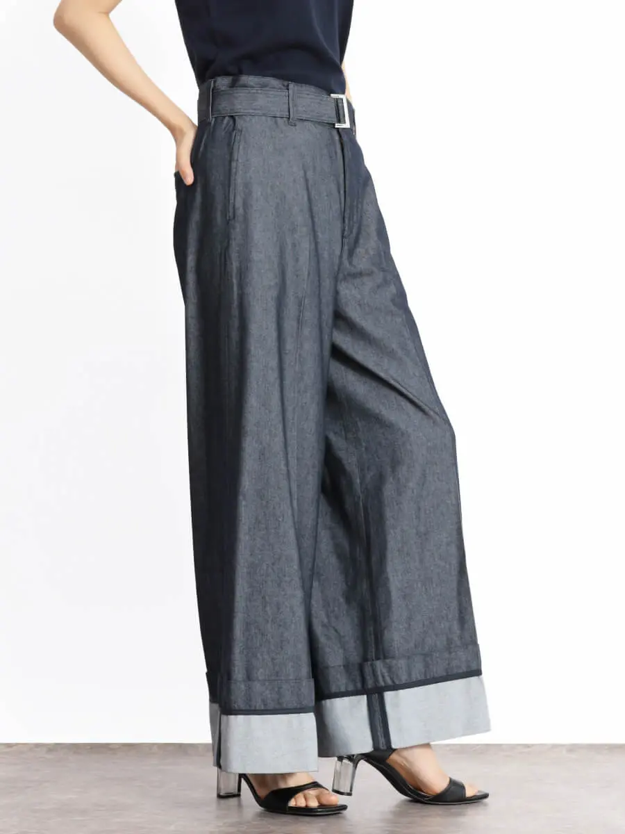 新品　fennel サイドプリーツワイドパンツ 定価¥1万7900円　ヤマダヤ 楽天市場】FENNEL 定価¥1万7900円 ヤマダヤ サイドプリーツワイド