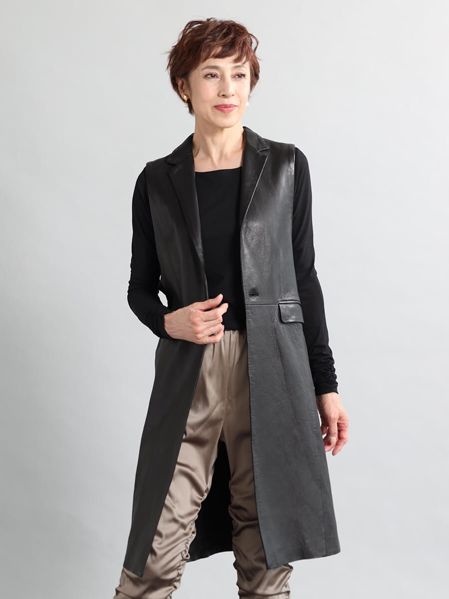 カウレザーテーラードジレ YAMADAYA STORE