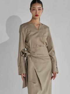 杢ベージュ　174cm