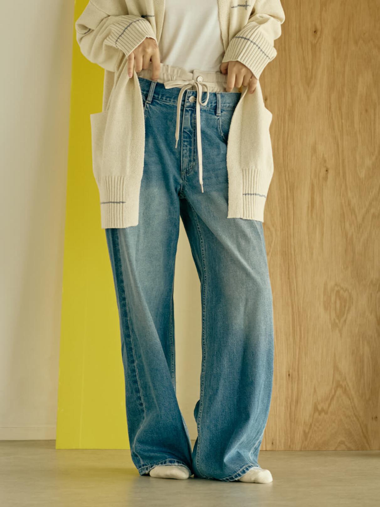 ダブルウエストデニムパンツ - awahi - 8years｜YAMADAYA STORE