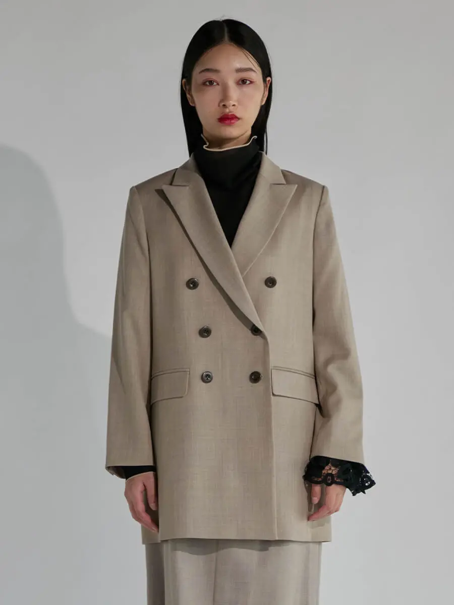 【今期新品未使用】ヤマダヤ　リネンテーラードジャケット　Aga 今期新品未使用】ヤマダヤ リネンテーラードジャケット Aga