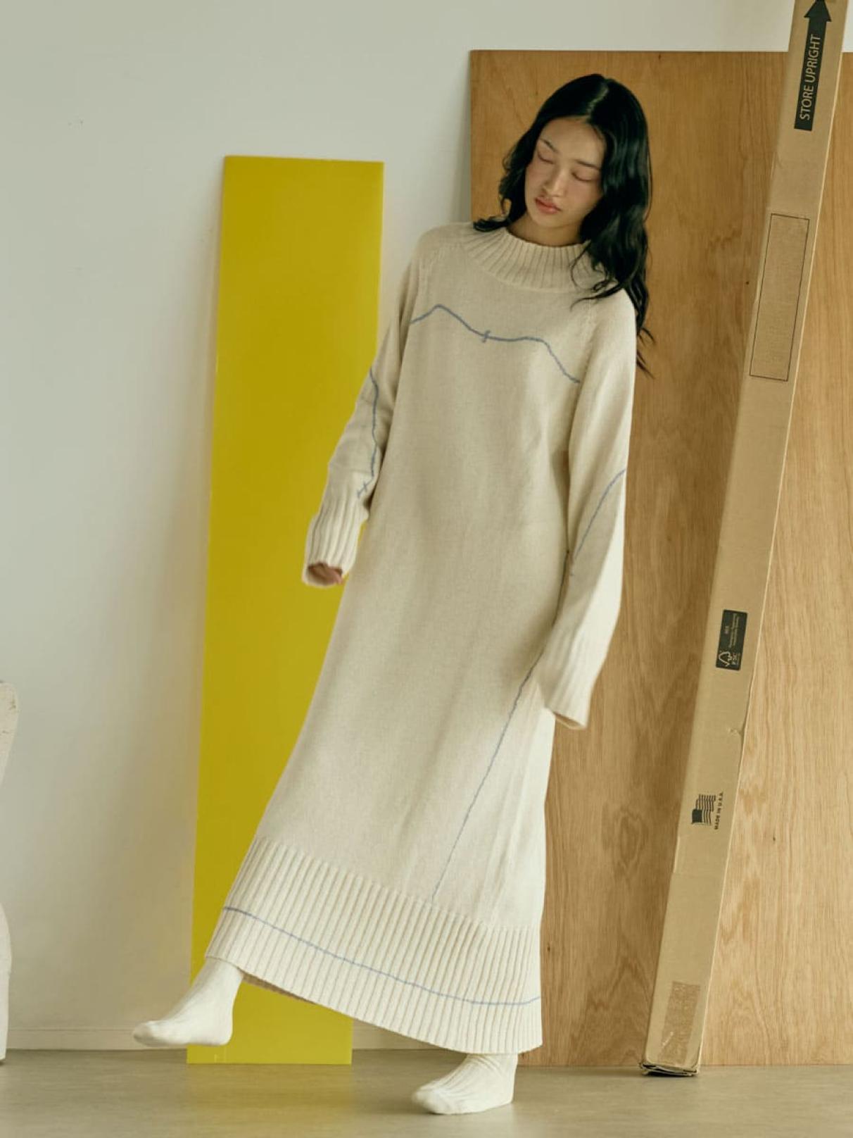 ドローイングニットワンピース - awahi - 8years｜YAMADAYA STORE