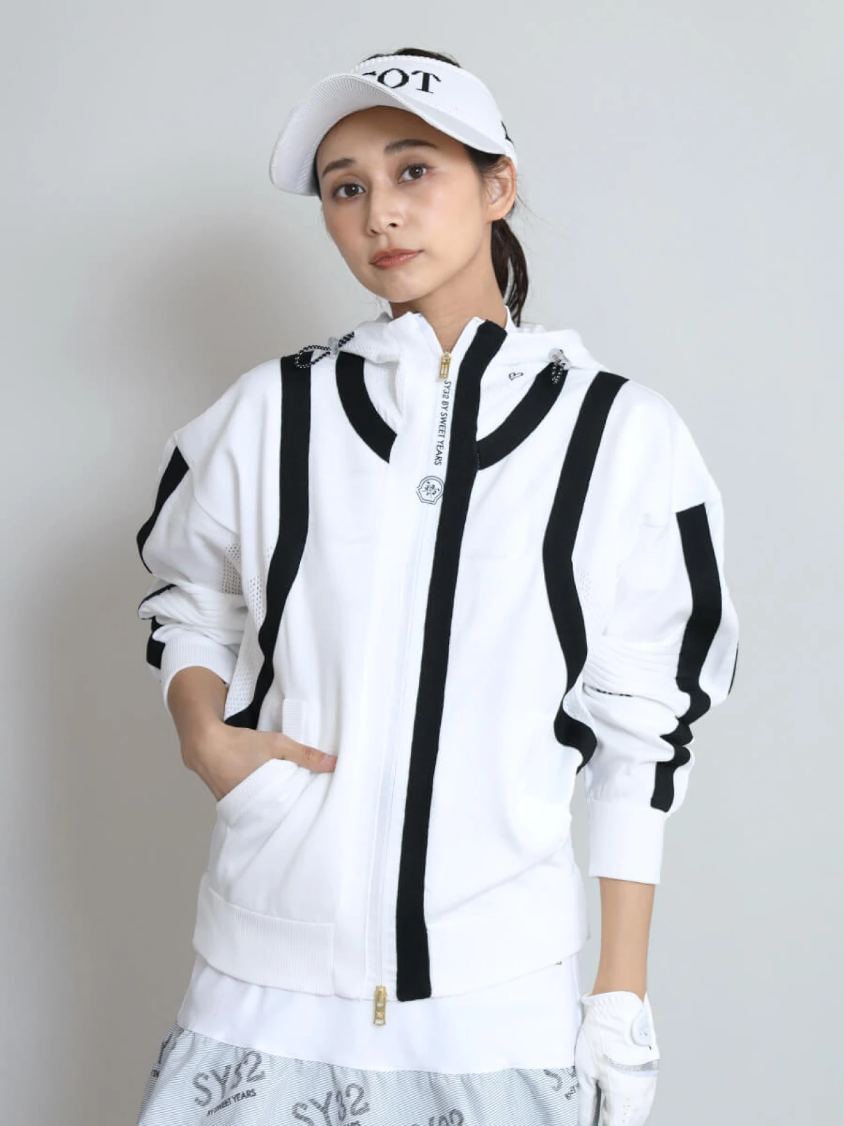 SY32 by SWEET YEARS] SUMMER KNIT LIGHT BLOUSON - SY 32 by SWEET