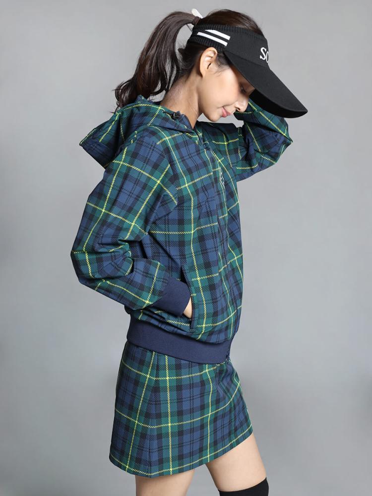 VALSTARINO ネイビー・グリーン チェック ジャンパー VALSTARINO ネイビー・グリーン チェック ジャンパー