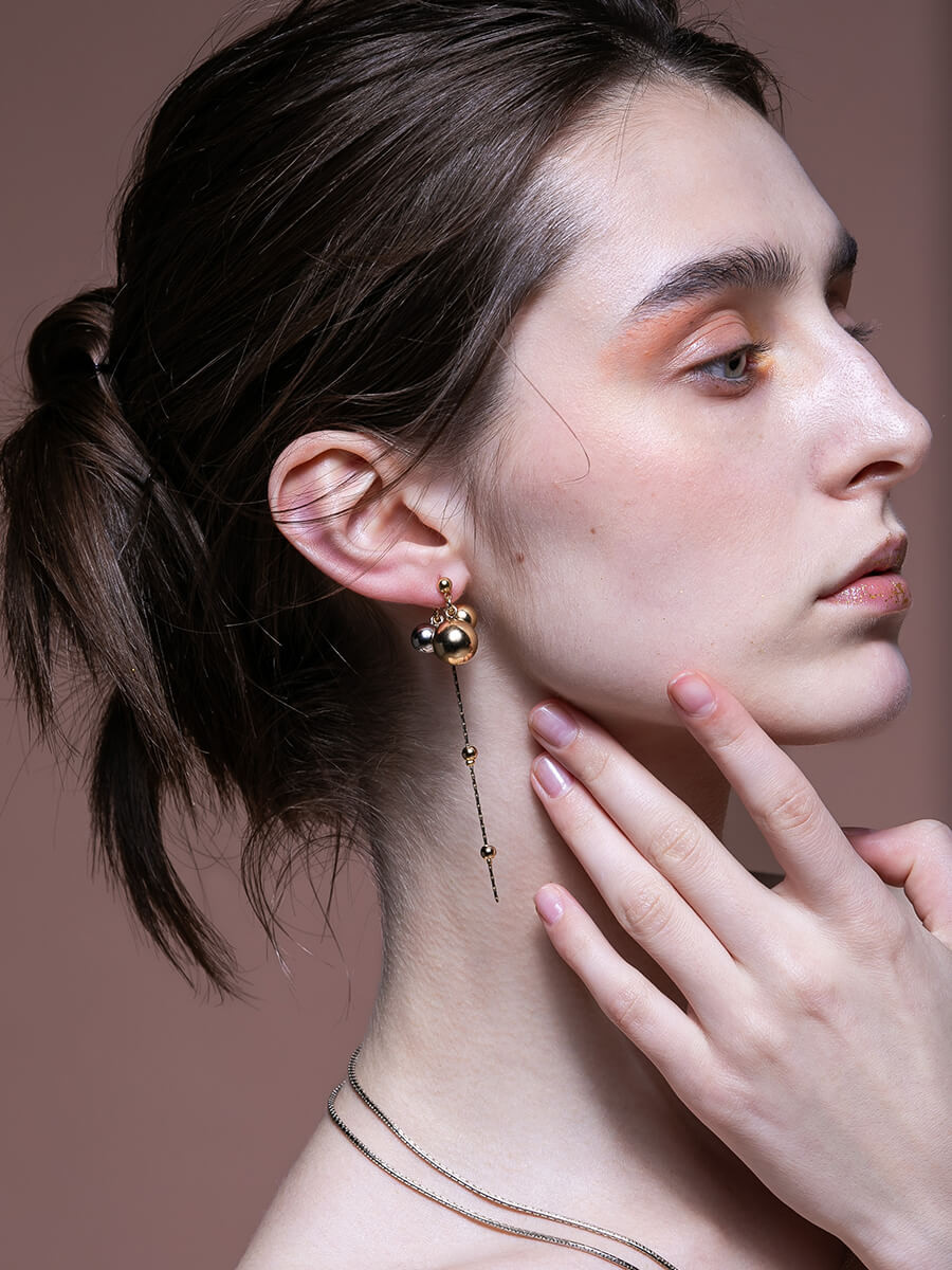 ミックスメタルボールピアス YAMADAYA STORE ミックスメタルボールピアス YAMADAYA STORE