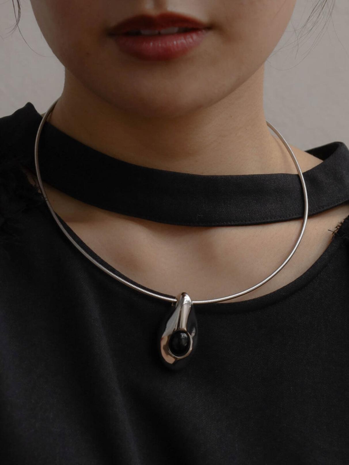 シルバー925 オニキス　脈　チョーカー　ネックレス シルバー925 オニキス 脈 チョーカー ネックレス 人気 商品 通販