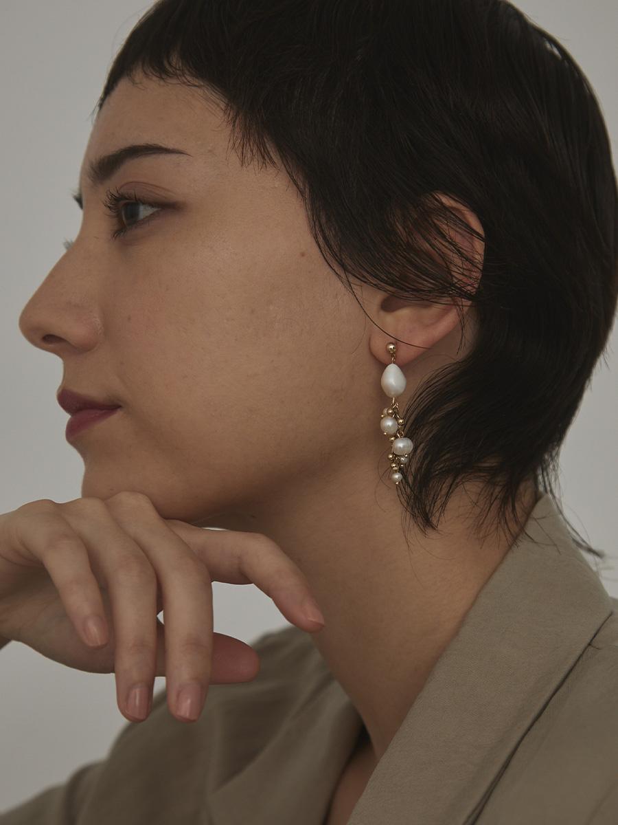 ランダム淡水パールピアス - UNBEIGE - UNBEIGE｜YAMADAYA STORE