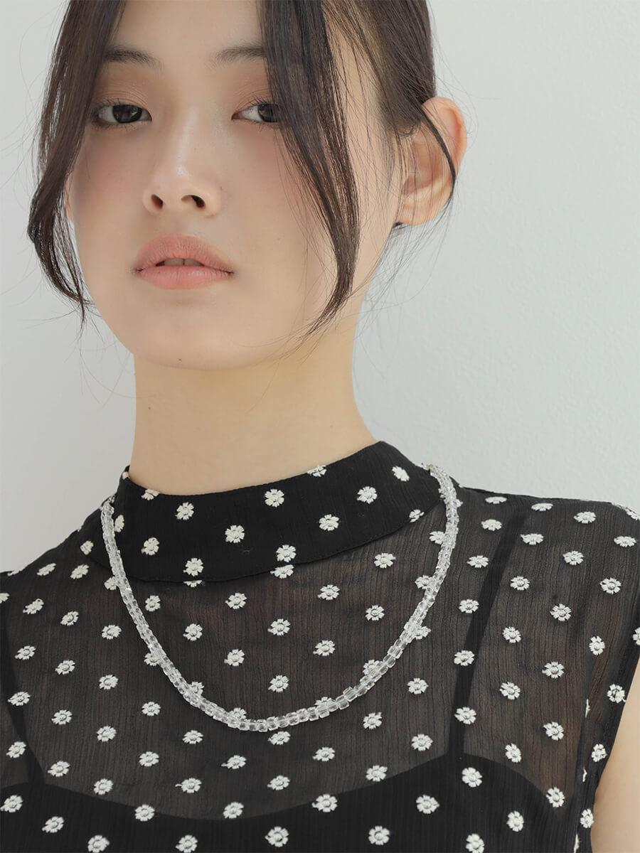 ミニマルキューブスライダーネックレス