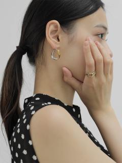 ツートンチェーンリング〈316L-STAINLESS〉 - UNBEIGE - UNBEIGE