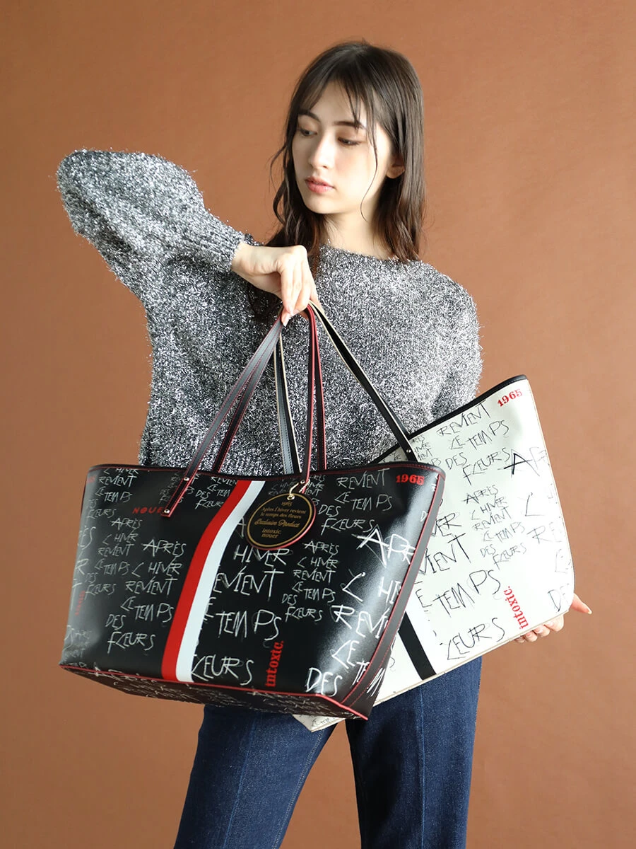intoxic nouerSIDELOGO LEATHER TOTEトートバッグ intoxic/イントキシック】2022SS新作入荷！”ハイブランド感漂う
