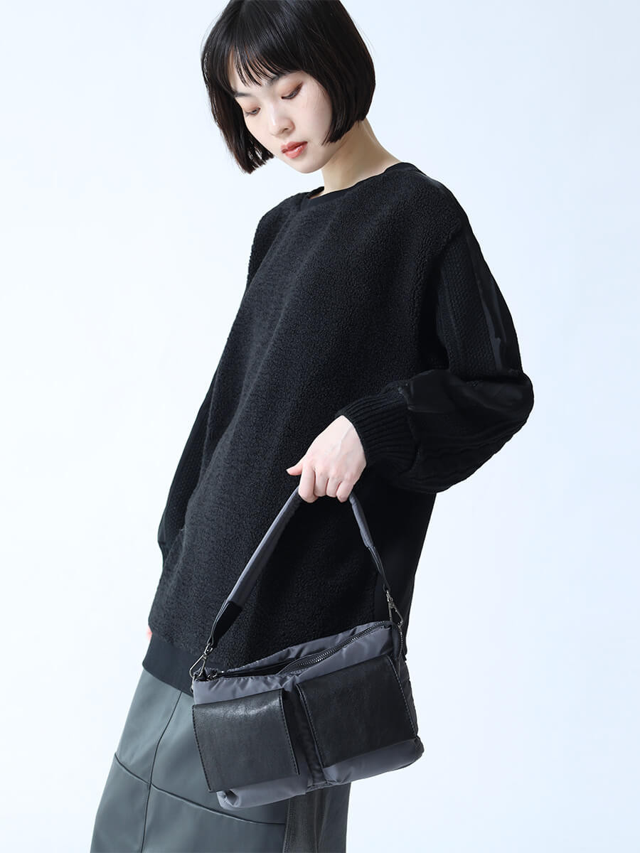 フェイクレザーポケット2wayバッグ - nouer - nouer|YAMADAYA STORE フェイクレザーポケット2wayバッグ - nouer - nouer|YAMADAYA STORE