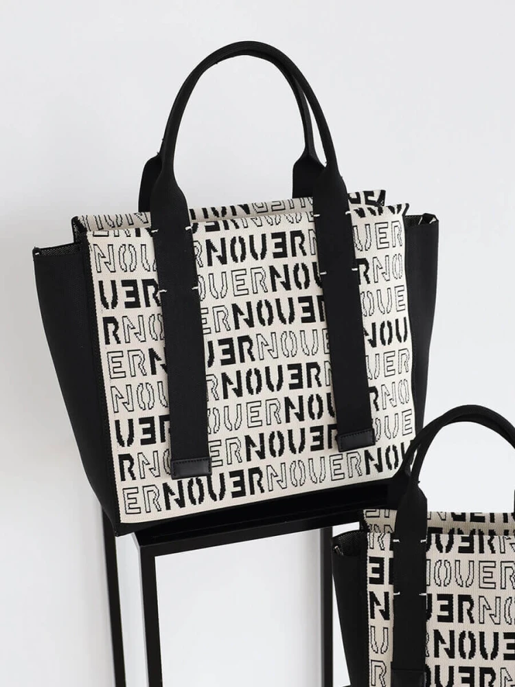 美品‼️ヌエールモノトーンロゴトートバッグ モノトーンロゴトートバッグ - nouer - nouer｜YAMADAYA STORE