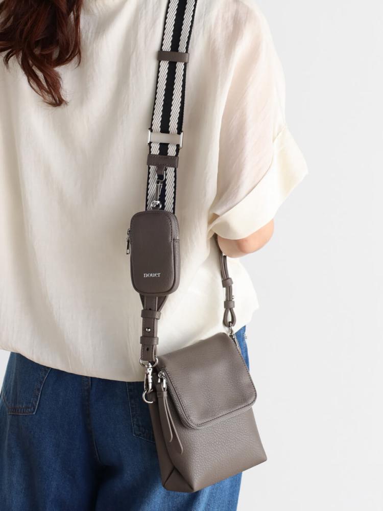 nouer ボトムエンボスグレージュ ショルダーバッグ ボトムエンボスショルダーバッグ - nouer - nouer|YAMADAYA STORE