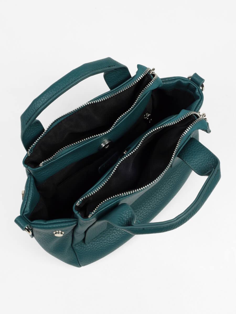 チャーム付きフェイクレザー2wayバッグ(peacock green) - nouer チャーム付きフェイクレザー2wayバッグ(peacock green) - nouer