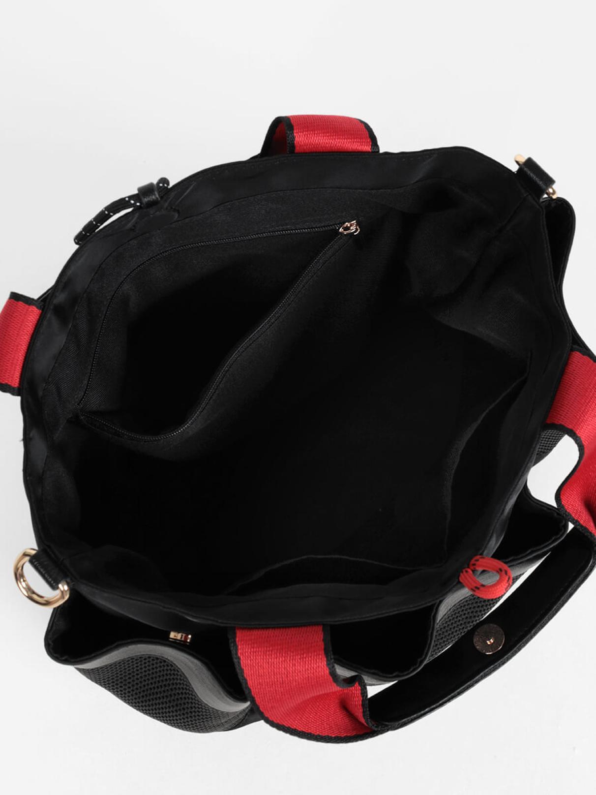 スコットクラブpechinchar 2wayカラーハンドルバッグ　黒×赤　新品 スコットクラブpechinchar 2wayカラーハンドルバッグ 黒×赤 新品