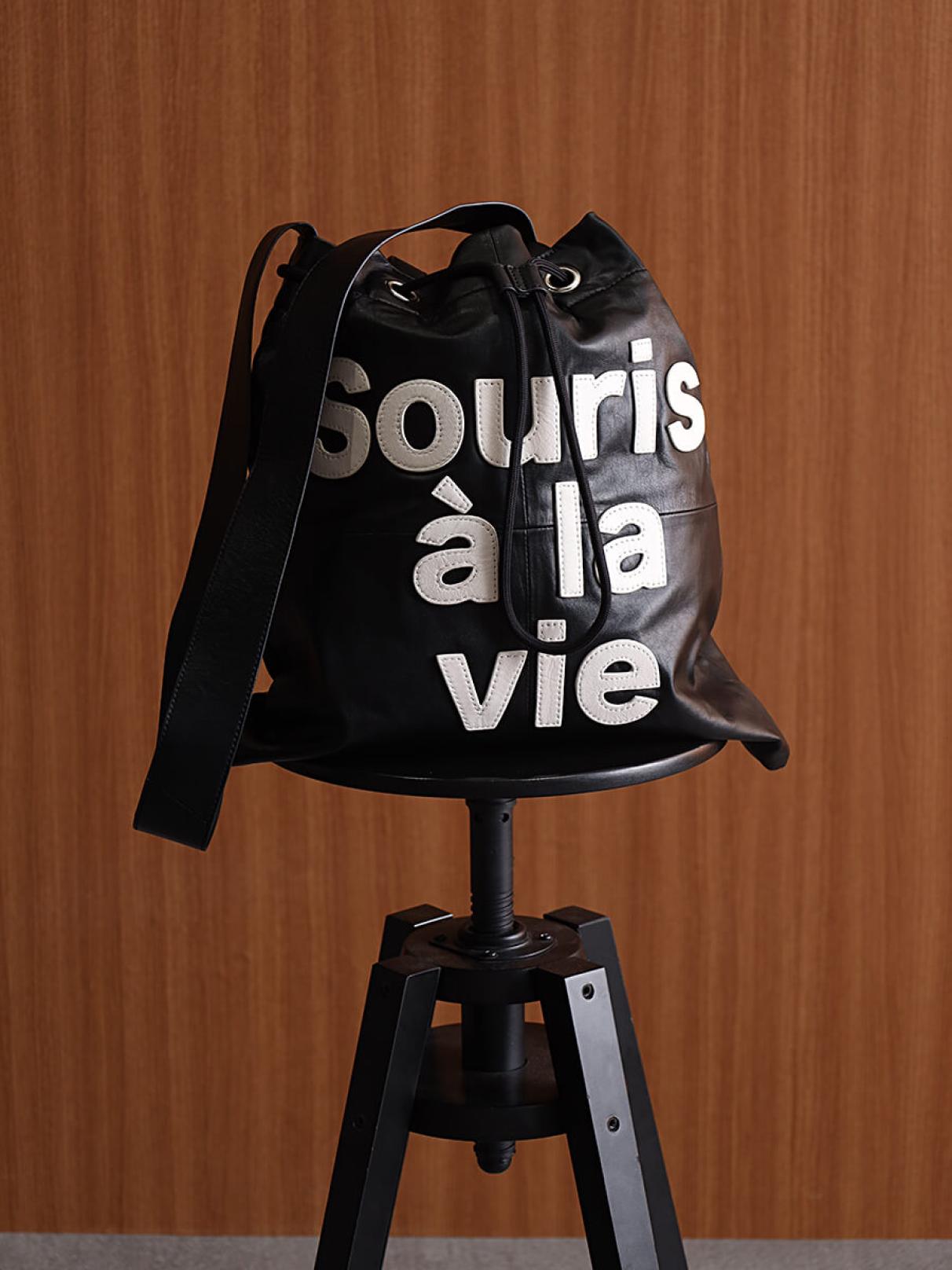 Souris ? la vie】巾着レザートートバッグ - nouer - nouer｜YAMADAYA