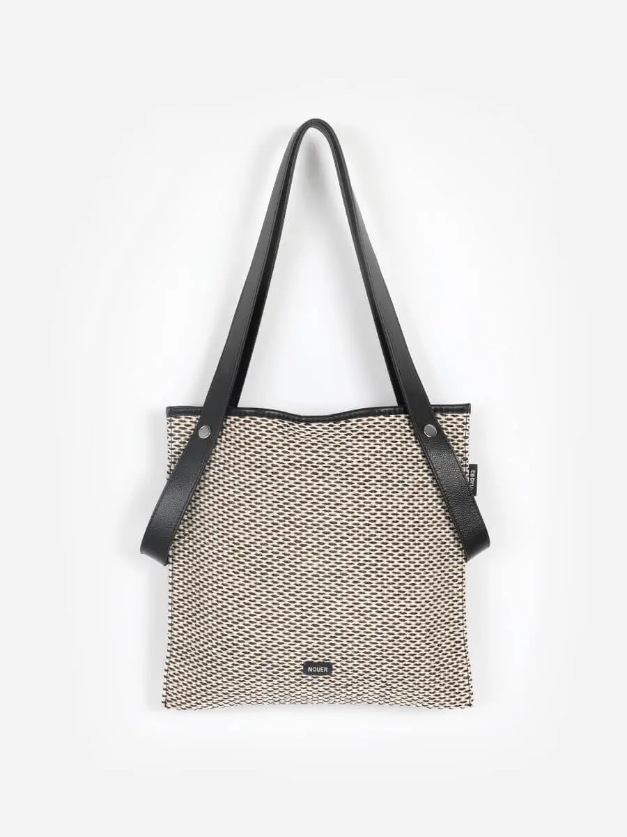 ta-bru】2wayハンドルトートバッグ（black×offwhite） - NOUER chic