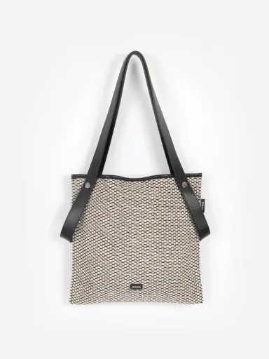 ta-bru】2wayハンドルトートバッグ（black×offwhite） - NOUER chic