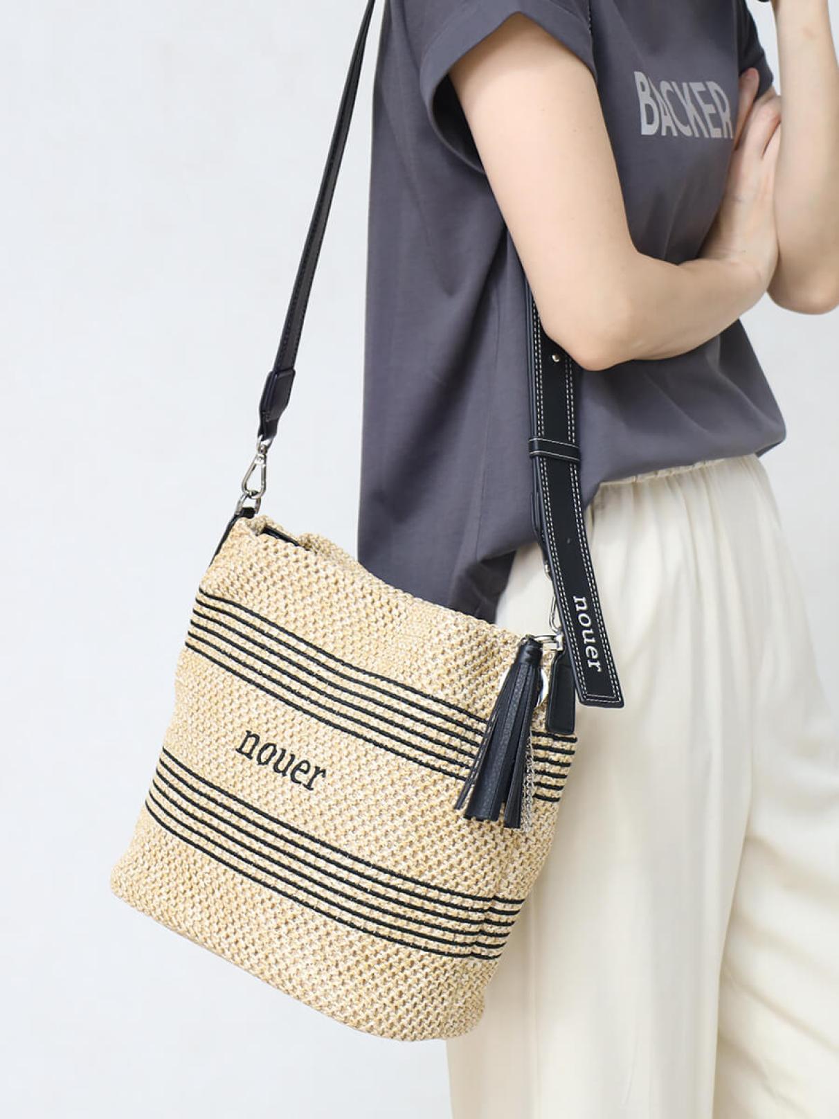 雑材バケツ型ショルダーバッグ - nouer - nouer｜YAMADAYA STORE