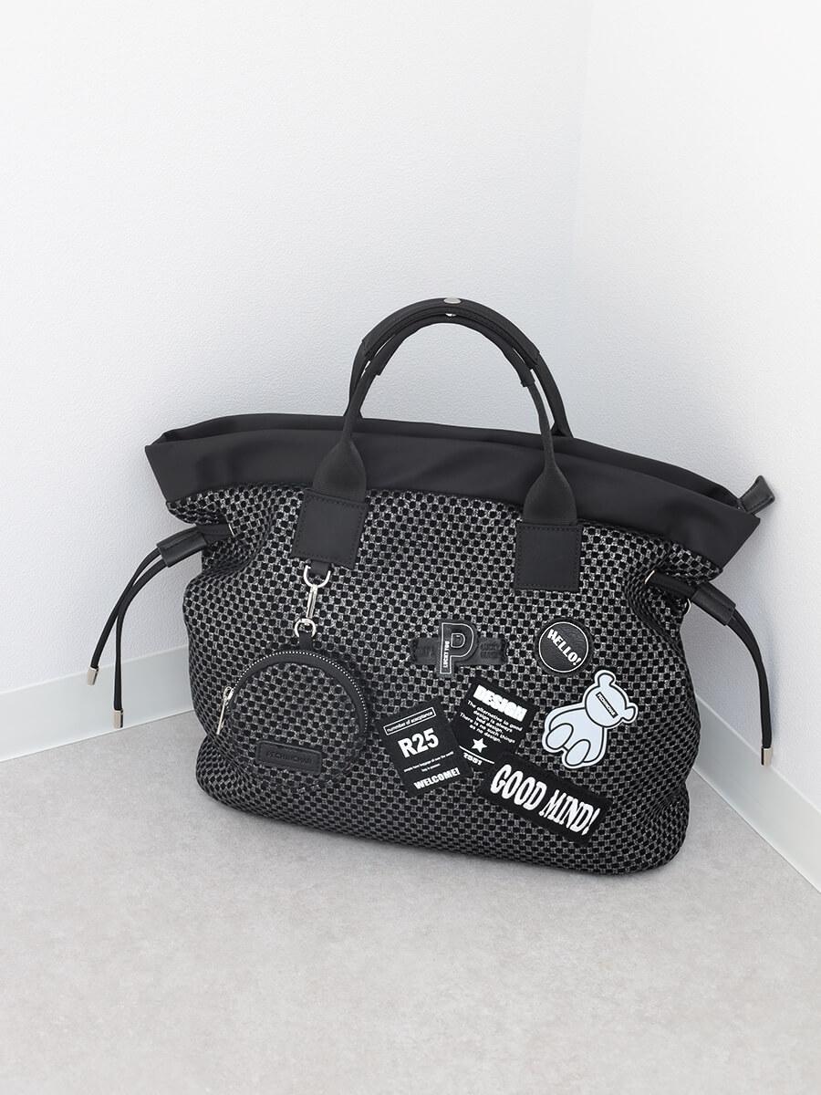 ロゴパッチ付き3WAYリュックトートバッグ