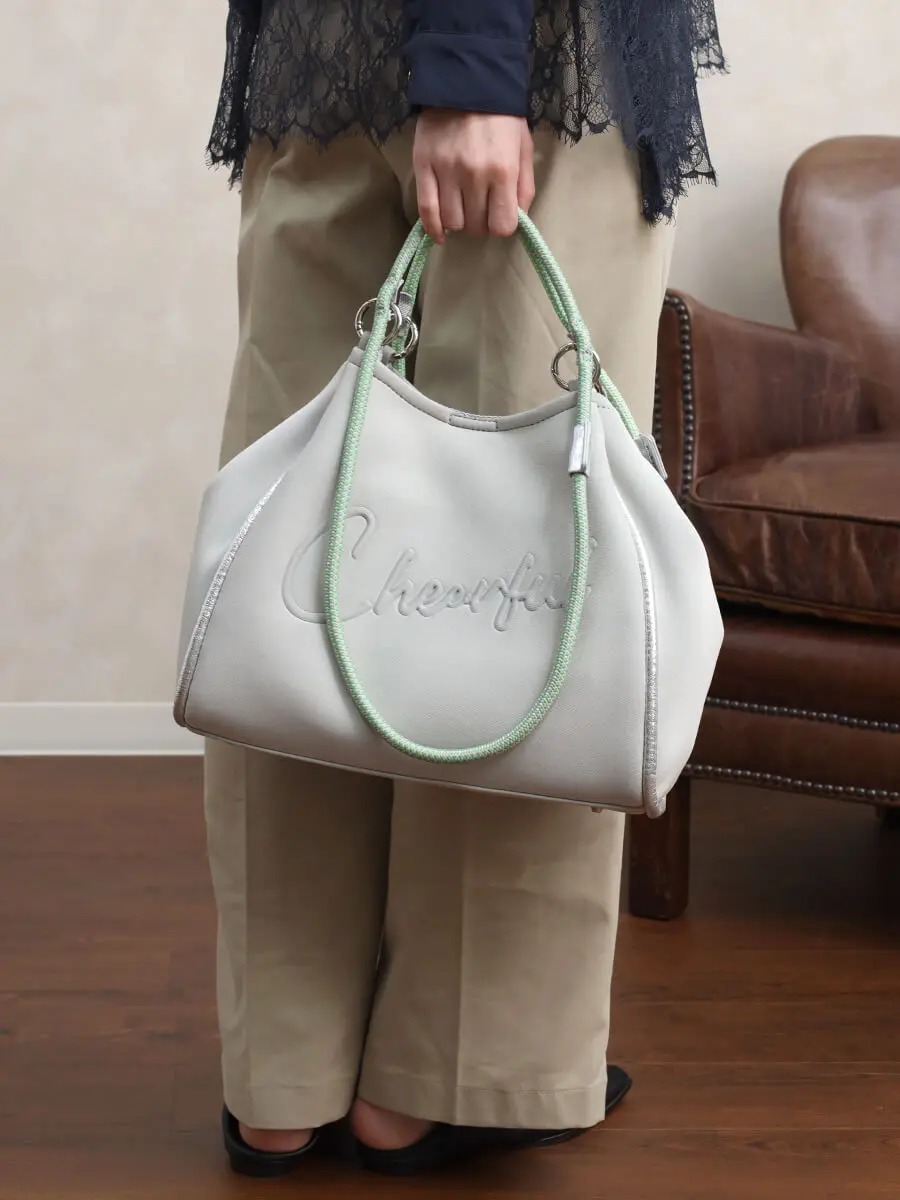 Cheerful”ネオプレン2wayハンドルトート（gray,black) - PECHINCHAR