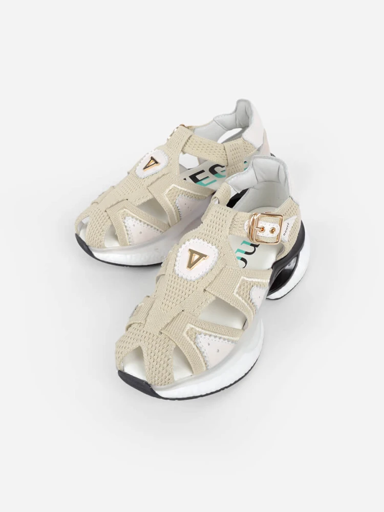 新品未使用◆YAMADAYA nouer◆サンダル（ベージュ） 新品 nouer ベージュ ストラップサンダル ヌエール ヤマダヤ 36