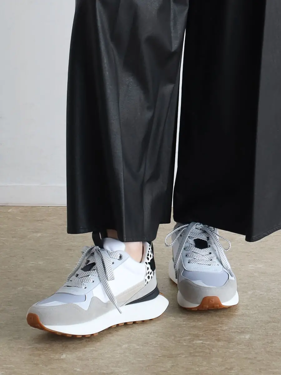 nouer スニーカー レースアップパネルスニーカー - nouer - nouer｜YAMADAYA STORE