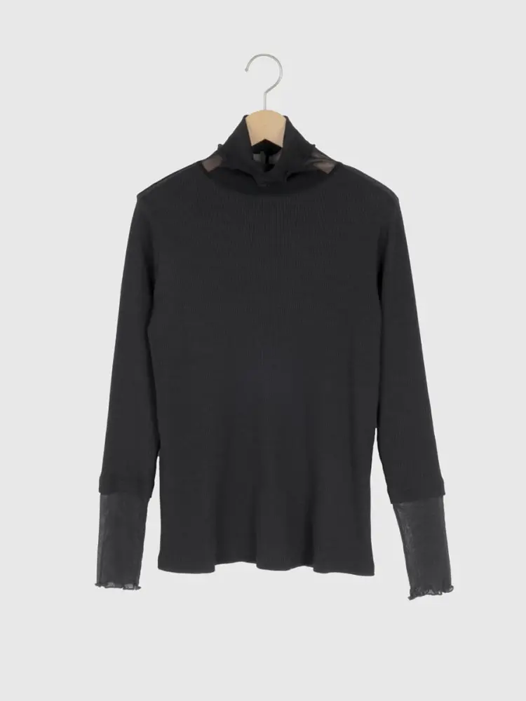 シアードッキングハイネックメロウトップス - Vin NAVY - Vin